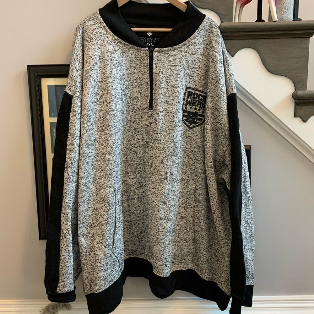 Rocawear Quarter Zip Kangaroo Pocket Sweatshirt sz 6XB EUC